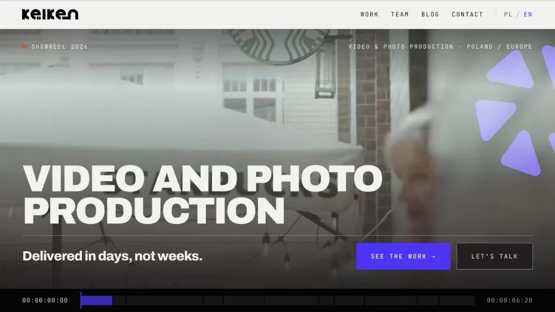 Keiken website design