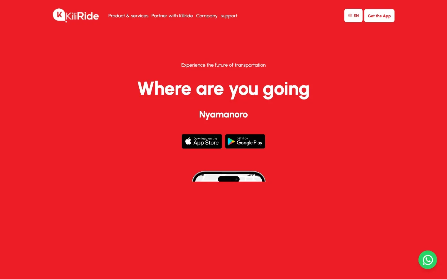 Kiliride website homepage