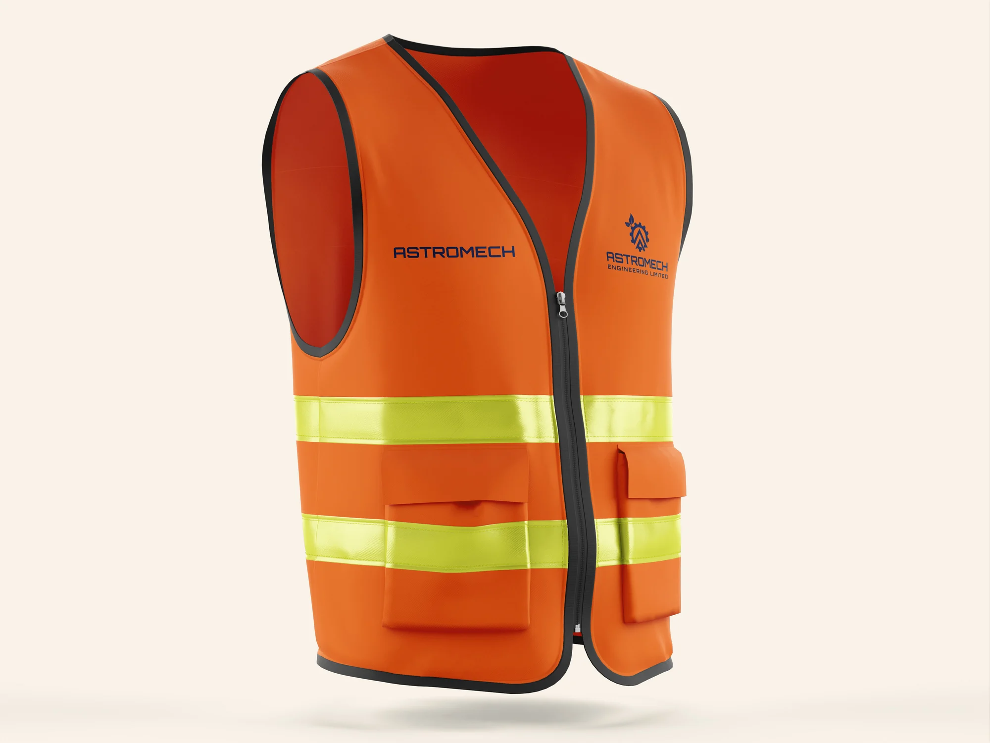 Astromech branded safety vest mockup