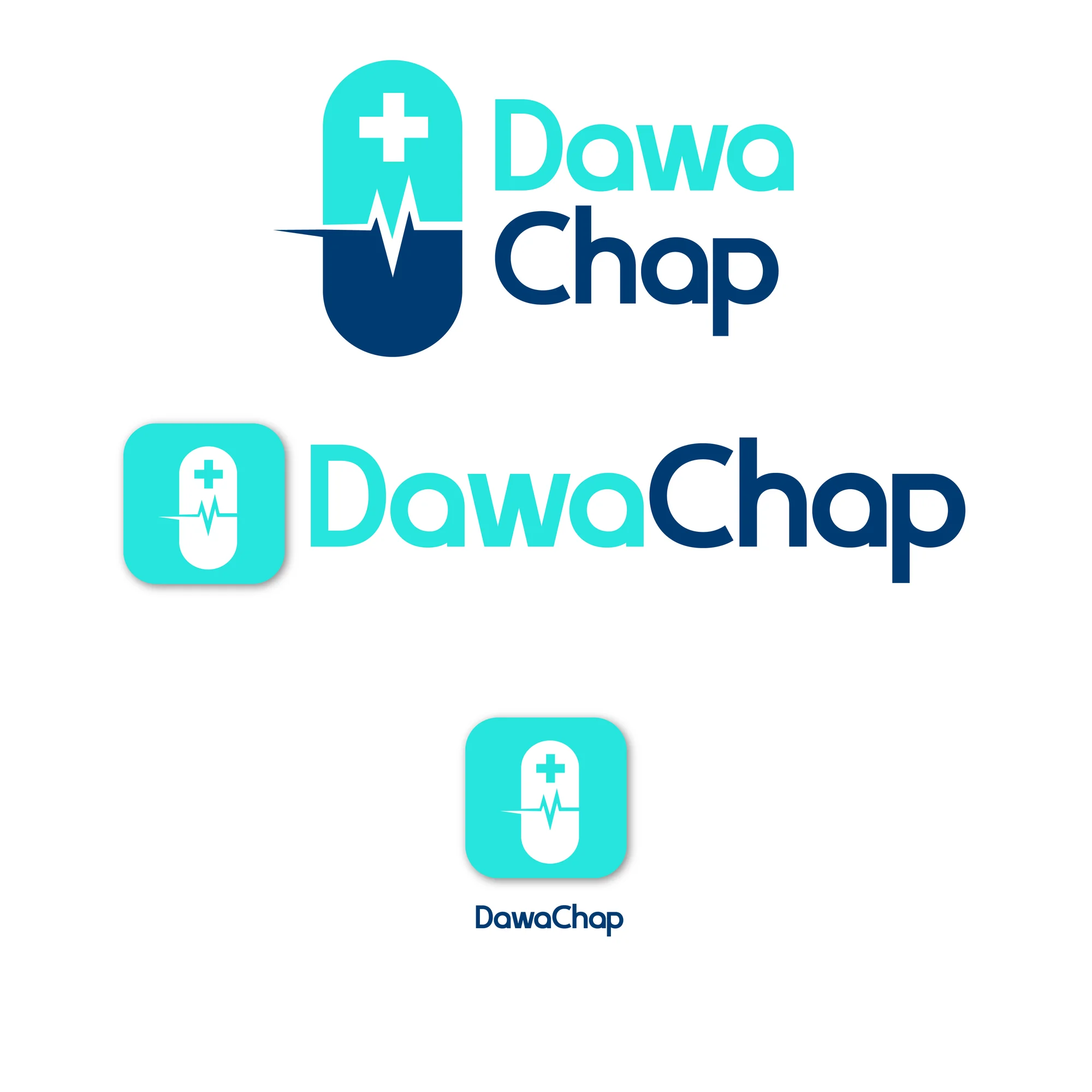 DawaChap medical and delivery icon concepts