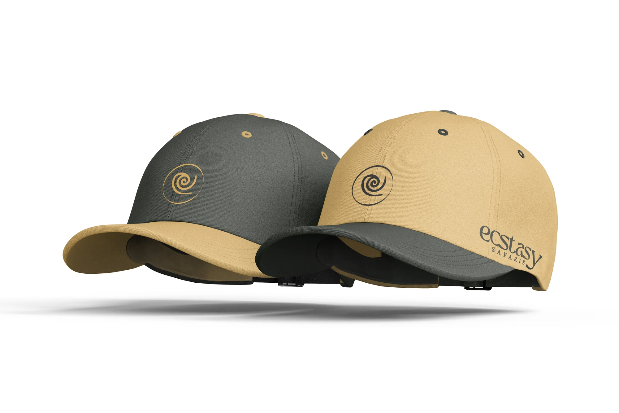 Ecstasy Safaris branded safari cap mockup
