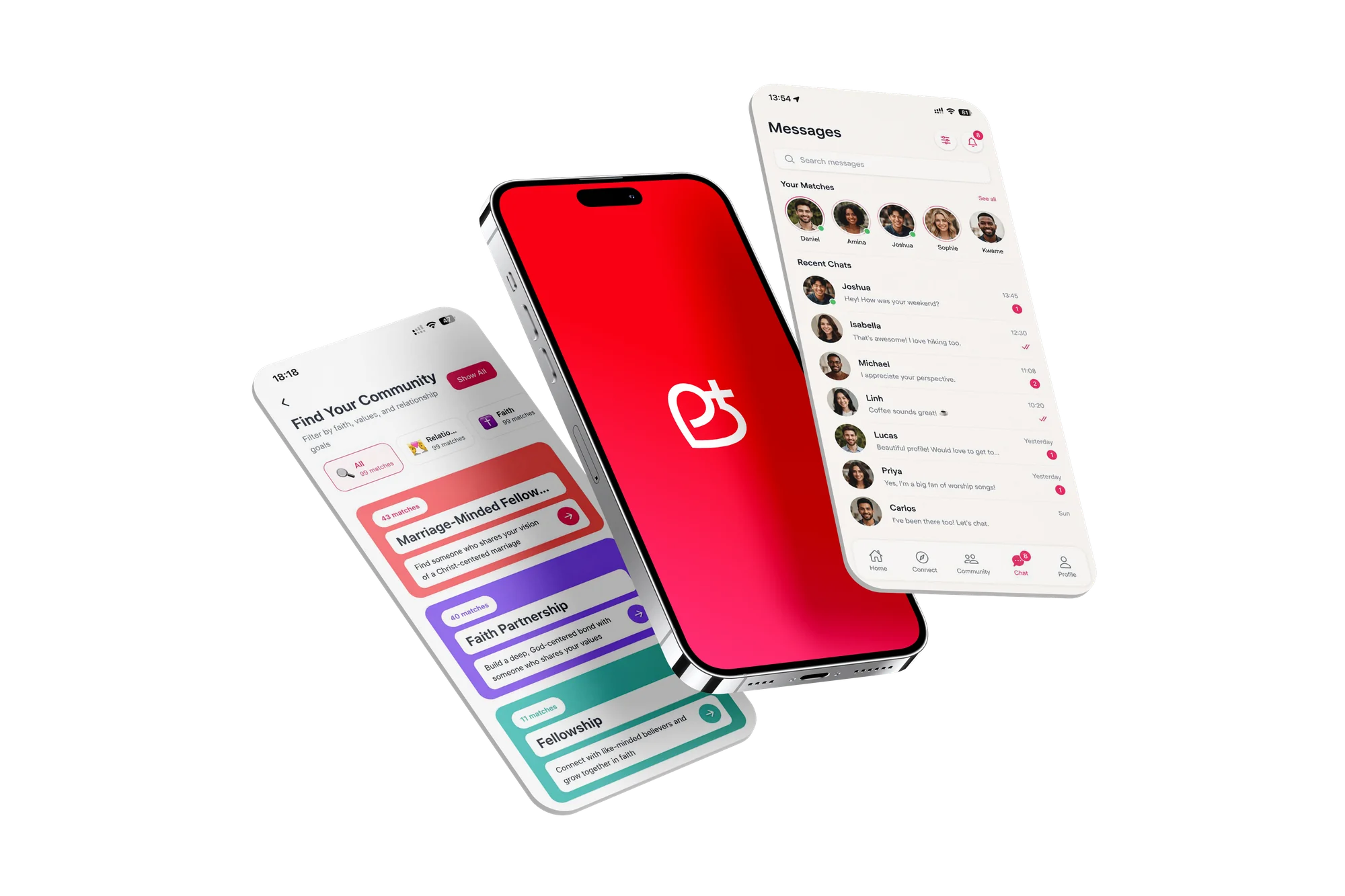 EdenLove app interface presented on phones
