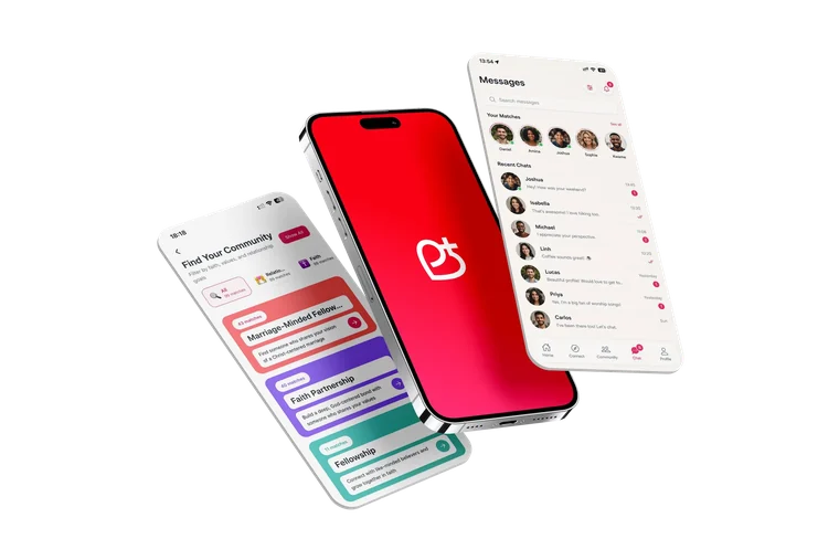 EdenLove app interface presented on phones