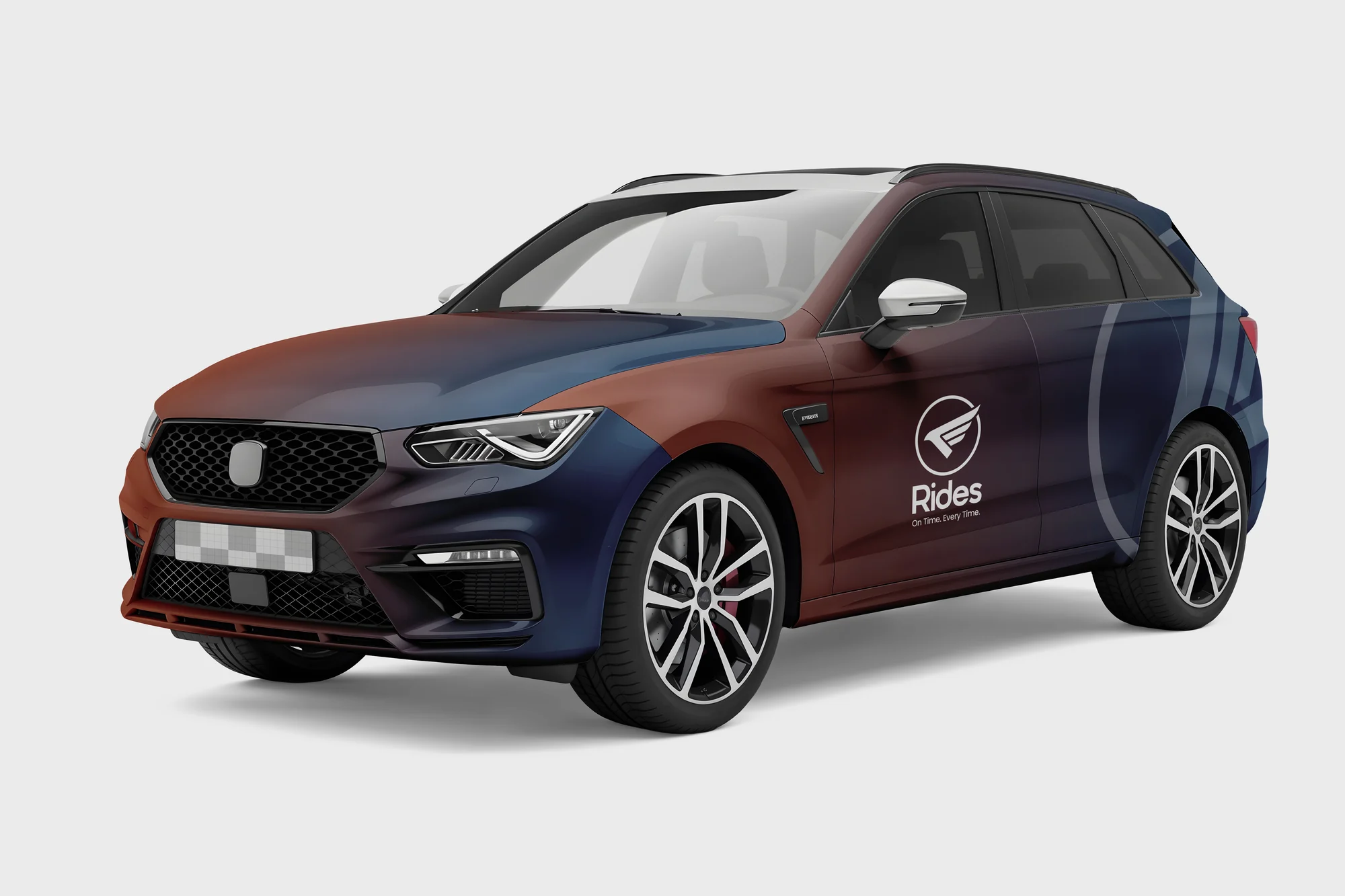 Rides TZ branded vehicle mockup