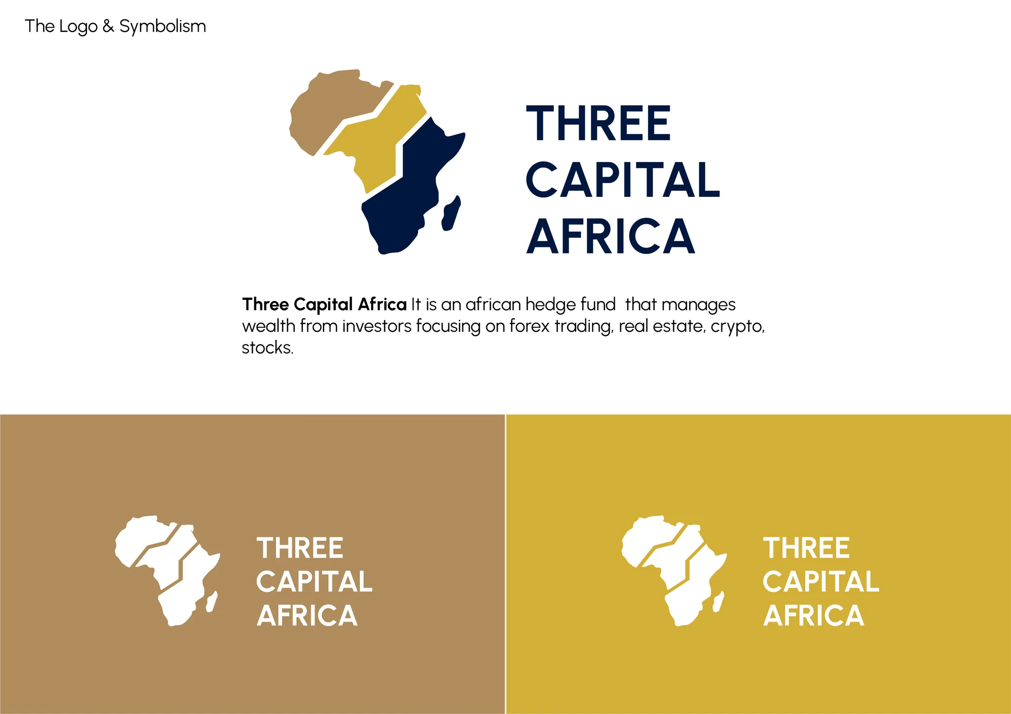 Three Capital Africa logo symbolism and palette