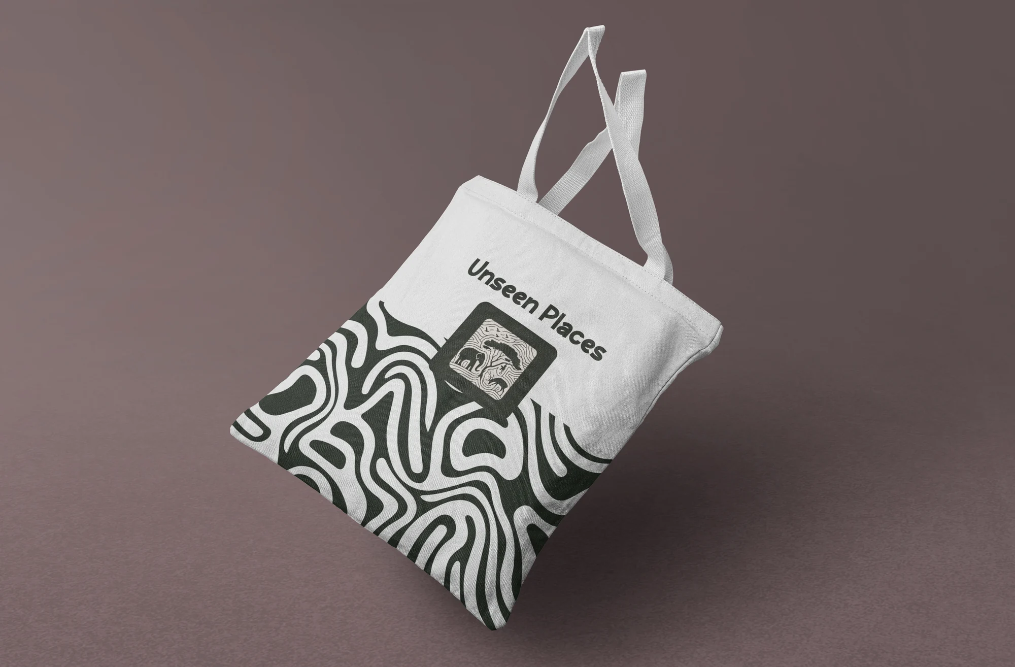 Unseen Places Safaris tote bag mockup